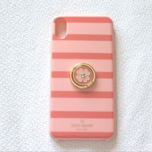 Pink Stripe Kate Spade iPhone XS Max Phone Case